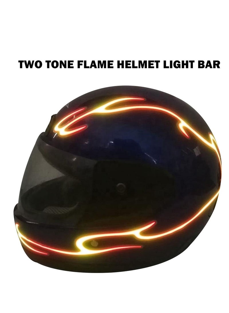 Loquat Motorcycle Helmet Light Kit, Helmet Cycling LED Sticker Light Night Riding Signal Helmet Light for Motorcycle Bike, Helmet Light Strip for Motorcycle Helmet DIY Light Luminous Stripe Sticker - Image 3