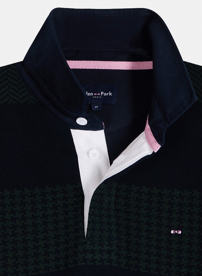 Eden Park jersey collar sweater with circles  - Image 4