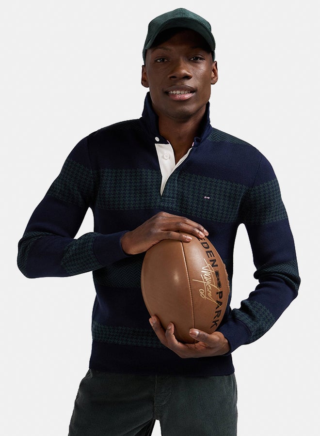 Eden Park jersey collar sweater with circles  - Image 5