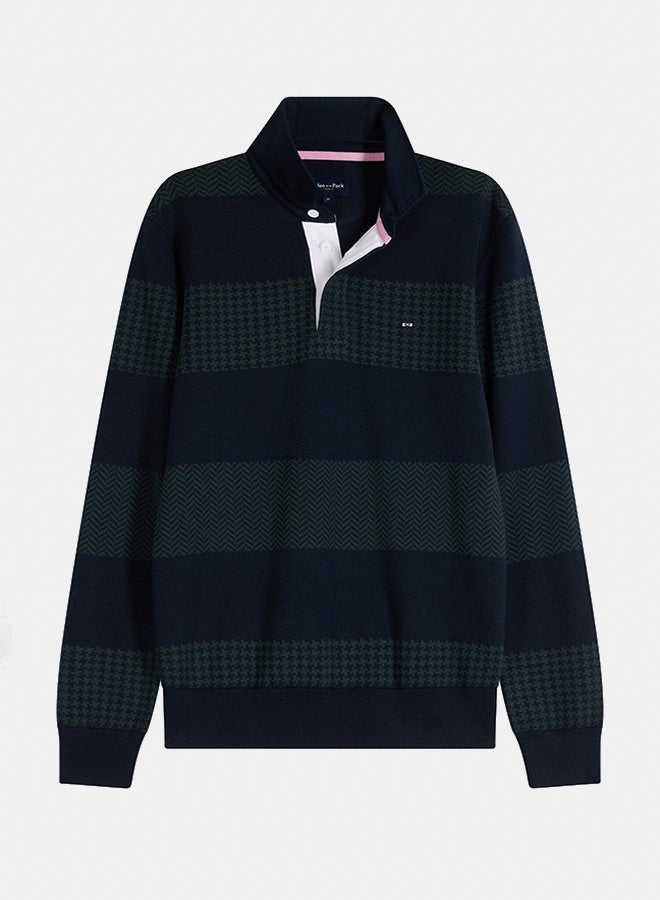 Eden Park jersey collar sweater with circles  - Image 2