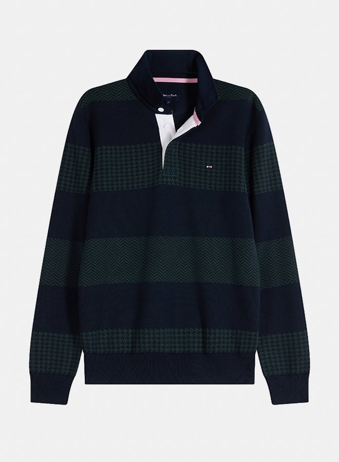 Eden Park jersey collar sweater with circles  - Image 3