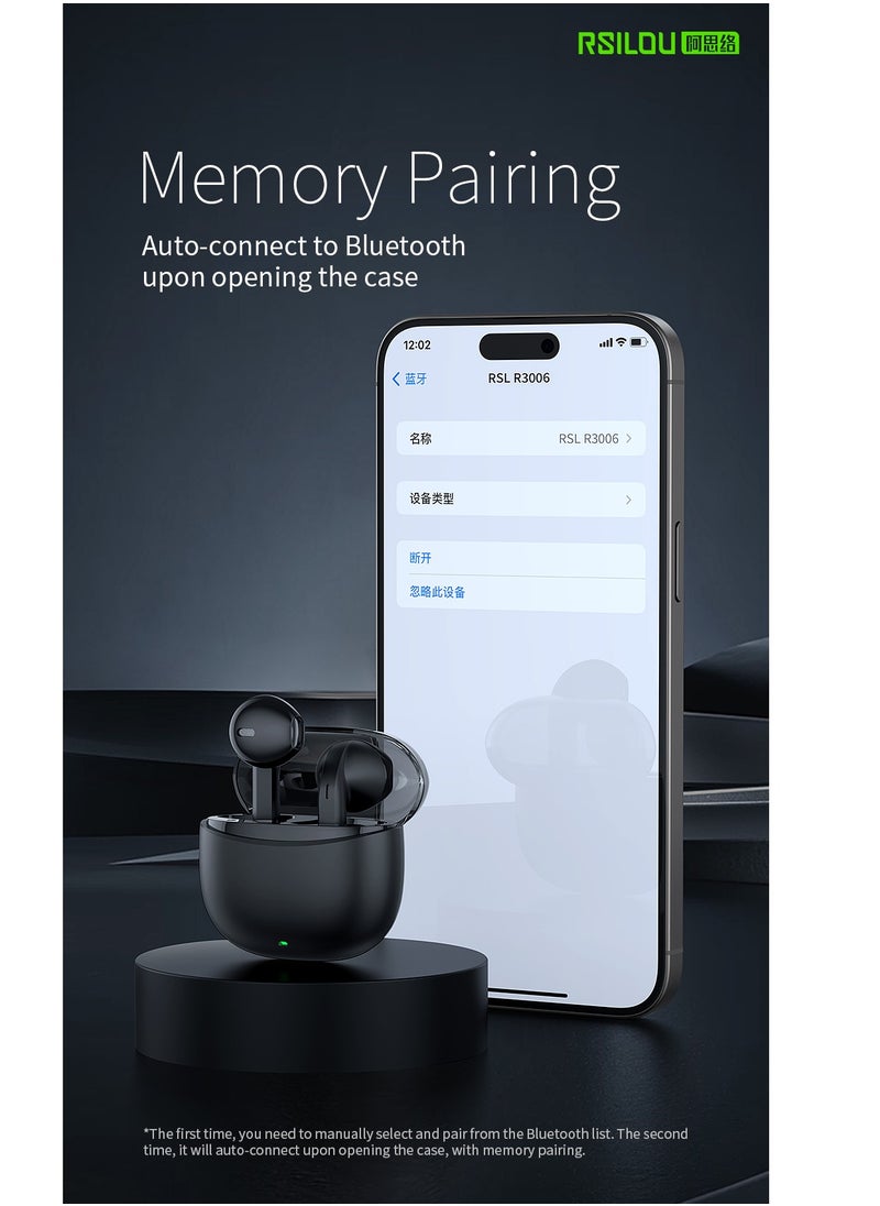 ارسيلو - سماعات أذن TW02U TWS ستيريو لاسلكية تعمل بتقنية البلوتوث مع زر فولاذي، تدوم لفترة أطول، شحن سريع، حافظة صغيرة الحجم، خفيفة الوزن وعالية الدقة، مضبوطة خصيصًا لتأثيرات صوتية ثلاثية الأبعاد غامرة - Image 1