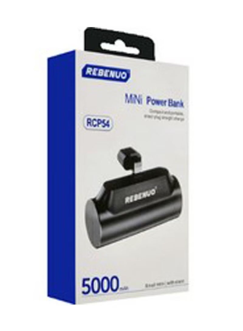 REBENUO Mini Power Bank 5000mAh Portable Charger, Ultra-Compact USB Type-C External Battery Pack with Fast Charging, Lightweight Pocket-Sized Backup Power Bank for Smartphones, Tablets, Travel, Emergency Use – High-Speed Output & Safe Charging - Image 1