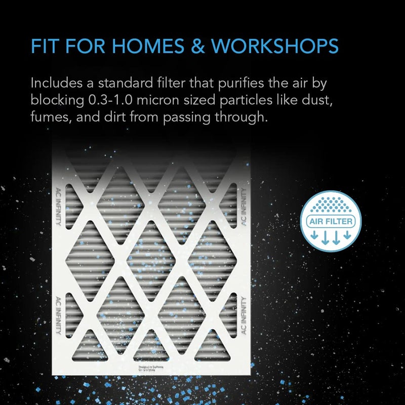 AC Infinity Inline Filter Box 6" with High Efficacy Filter, Whole House HVAC Filtration Kit, Fits 6-Inch Inline Duct Fans for Fresh Air Intake and Ventilation - Image 4