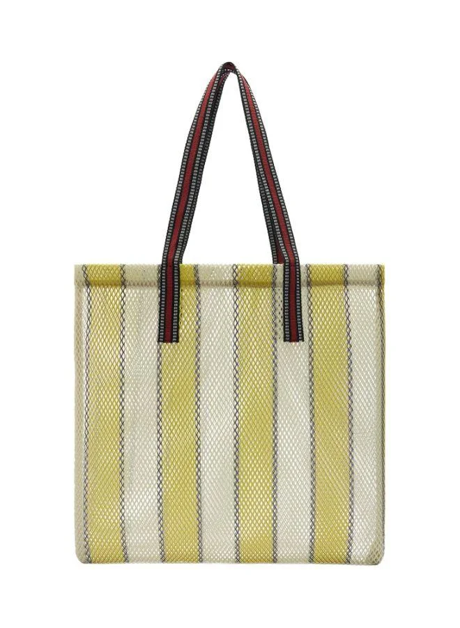 PARFOIS Shopper Bag With Mesh And Stripes