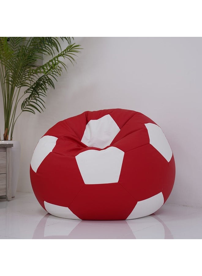 DANUBE HOME Oxford Bean Bag Chair 1 Seater Comfortable Lazy Sofa Adult Kids Play Chair Modern Design Living Room Furniture AccessoriesL 80 x W 80 x H 105 cm Red & White - Image 2