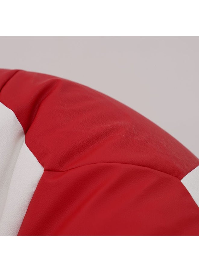 DANUBE HOME Oxford Bean Bag Chair 1 Seater Comfortable Lazy Sofa Adult Kids Play Chair Modern Design Living Room Furniture AccessoriesL 80 x W 80 x H 105 cm Red & White - Image 4