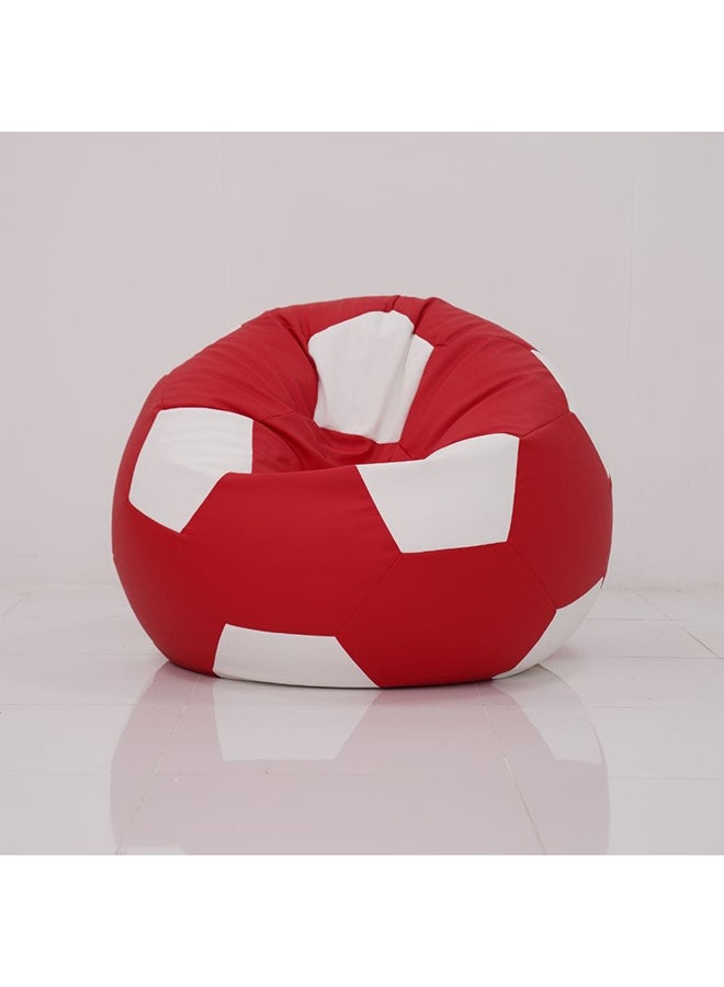 DANUBE HOME Oxford Bean Bag Chair 1 Seater Comfortable Lazy Sofa Adult Kids Play Chair Modern Design Living Room Furniture AccessoriesL 80 x W 80 x H 105 cm Red & White - Image 3