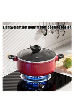 Baroly 6 Piece Cookware Set with Red Glass Lid  - Image 2