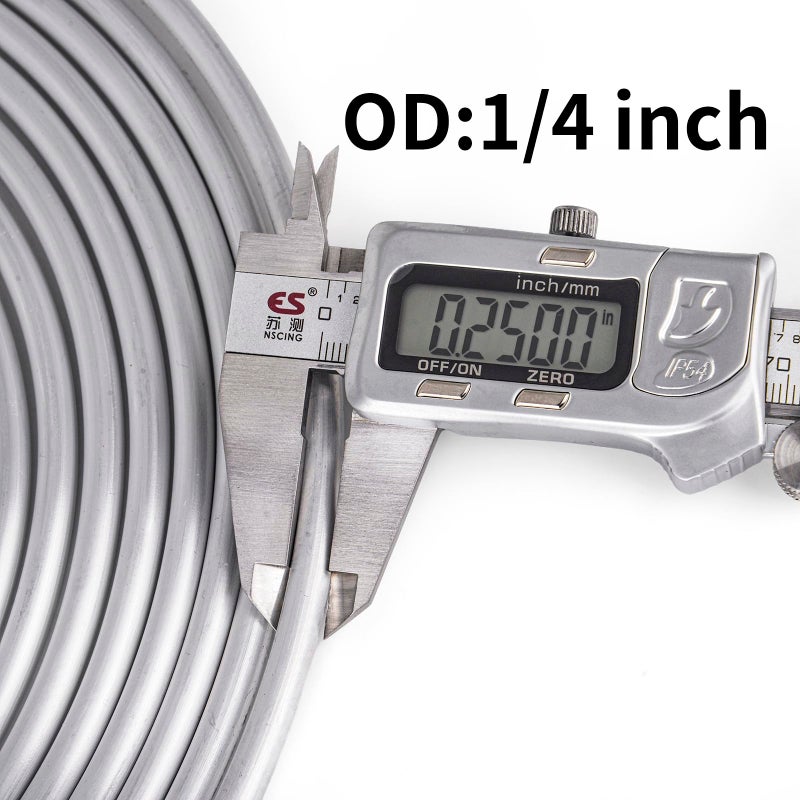 CNRAQR 14 OD Aluminum Hard Fuel Line 25 Feet Hardline Tube Thickness is 0039 - Image 4