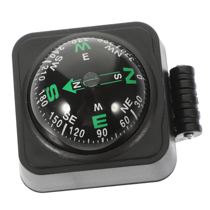 Car Compass Ball Dashboard Mount Durable for Road Trips Outdoor Activities Black - Image 2