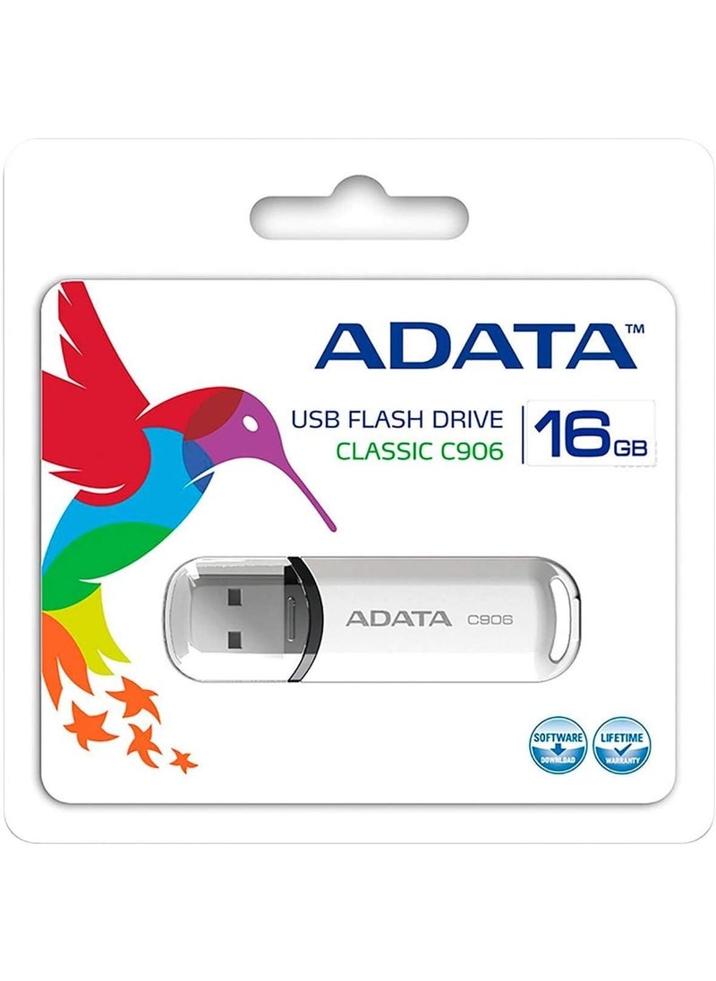 ADATA ADATA C906 16GB USB 20 Compact Design Flash Drive White AC90616GRWH  - Image 5