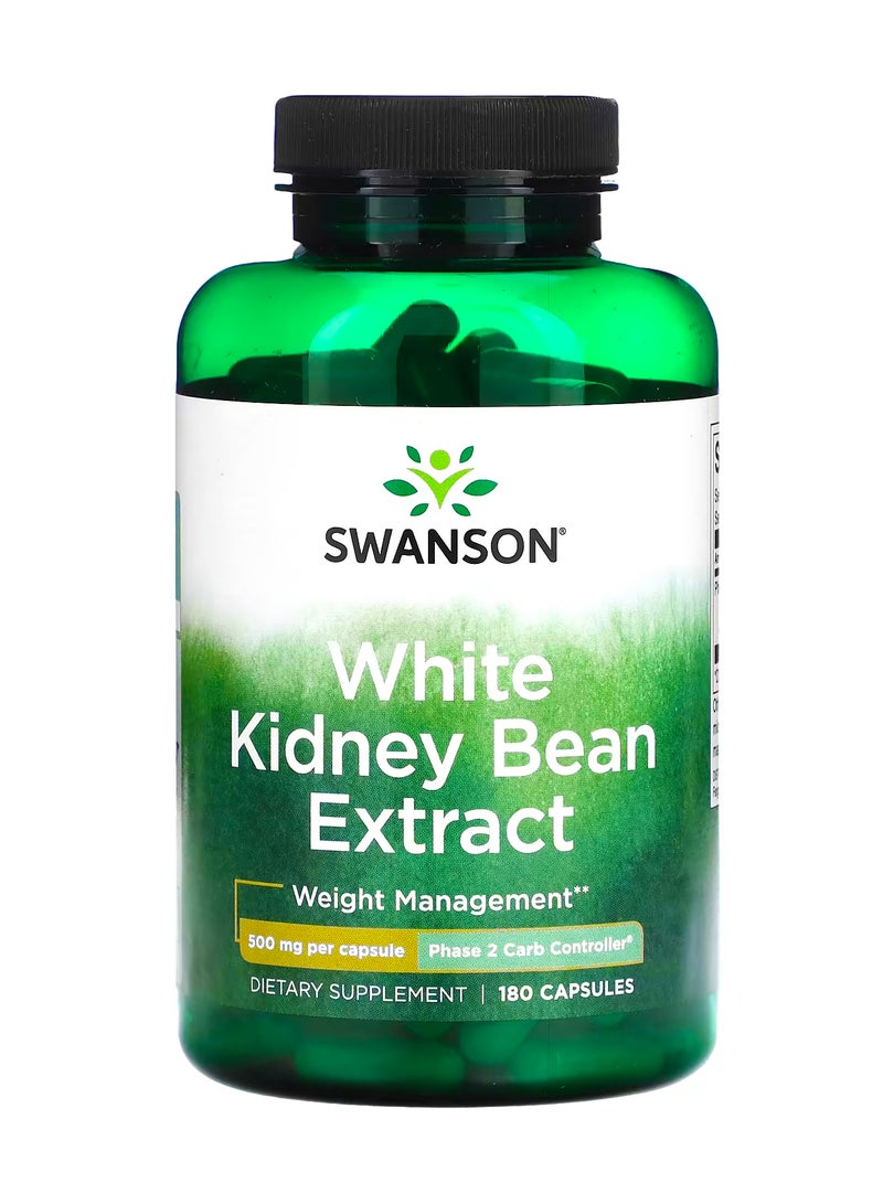 سوانسون مستخلص الفاصوليا البيضاء  500 ملجم  180 كبسولة
