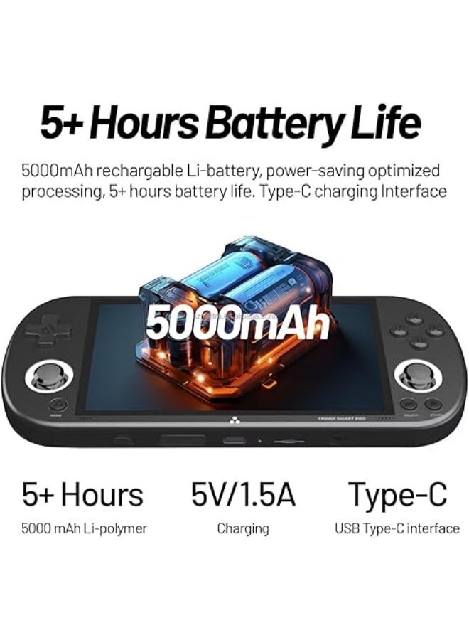 تريميو جهاز ألعاب محمول ذكي Pro – لاعب ألعاب محمول قديم مع شاشة IPS عالية الدقة بحجم 5 بوصات، سعة تخزين 64 جيجابايت، وألعاب مدمجة - Image 2