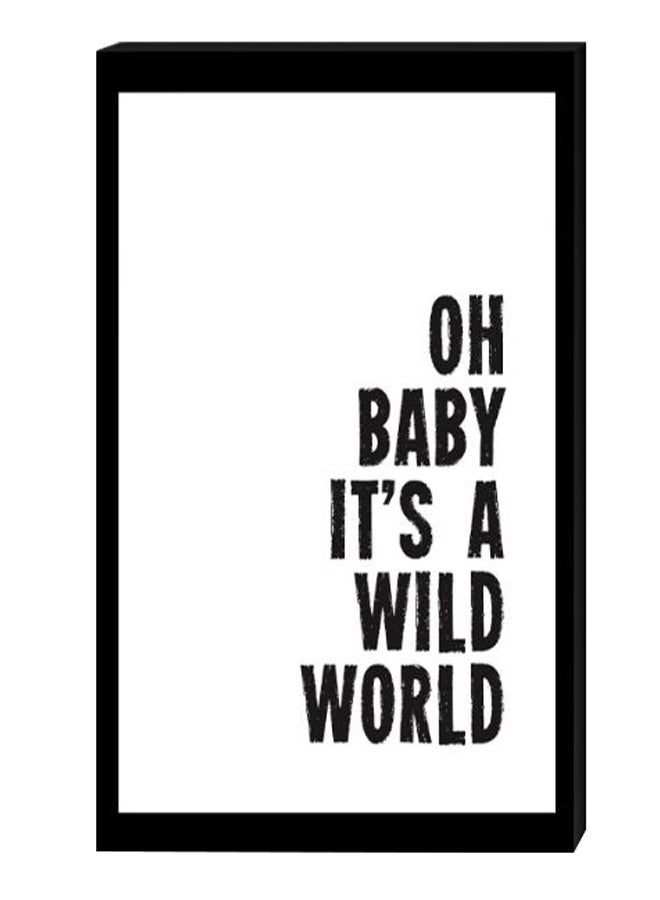 RYN Modern Wall Decor Painting With Inner Frame Black/White 40 x 60centimeter - Image 1