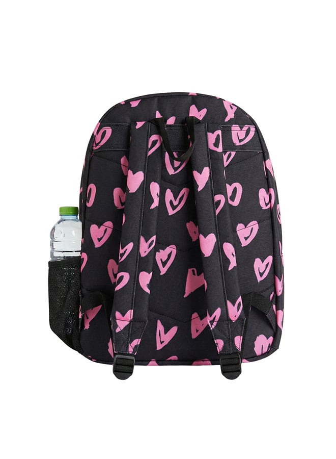 Hype Backpack Black Pink Scribble Heart - Image 3