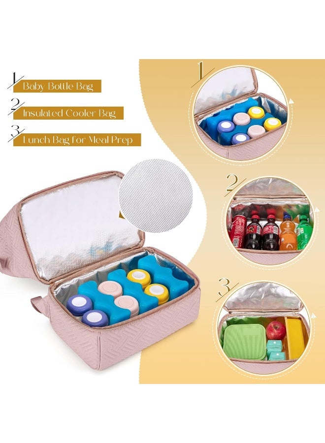 Fasrom Breast Pump Bag Backpack with Cooler Compartment, Wearable Pumping Bag with Waterproof Mat for Working Moms - Image 3