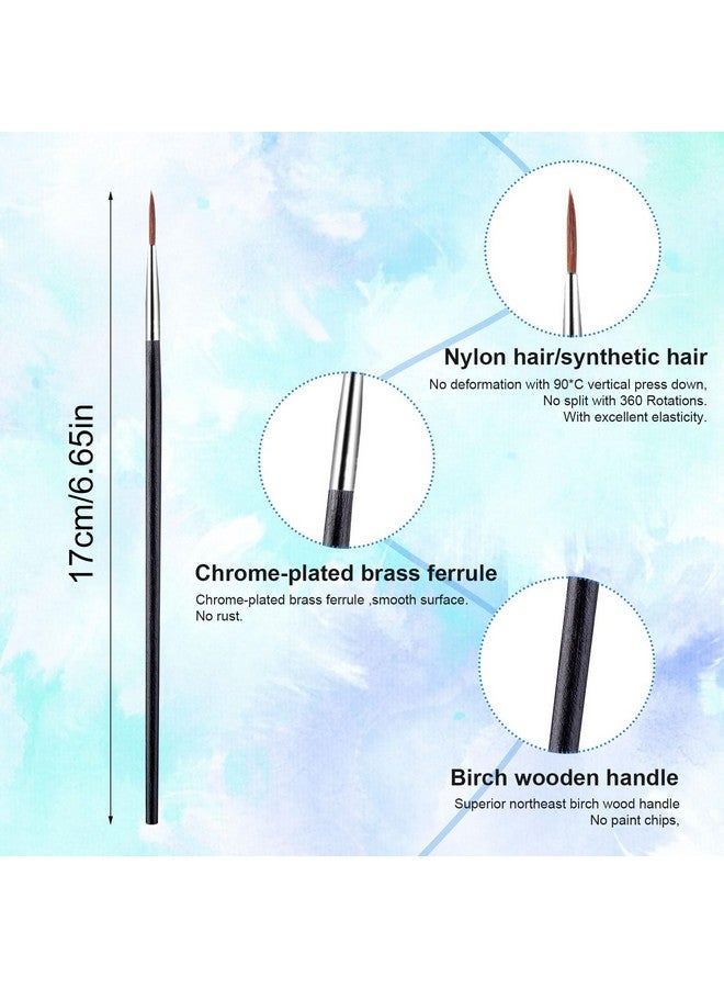 جريفوسيا مجموعة فرش الرسم التفصيلية المكونة من 6 قطع، فرشاة رسم دقيقة وفرشاة رسم تفصيلية رفيعة وفرش رسم مصغرة وفرشاة رسم صغيرة ذات رأس دقيق للرسم التفصيلي المصغر للفصول الدراسية بالألوان المائية ورسم الوجه على القماش - Image 2