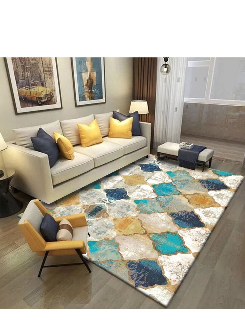 Sharpdo Area Rug Carpet Living Room Bedroom Rugs and Mats Rectangular Soft Touch Carpet  Multicolor Polyester140*200CM - Image 1