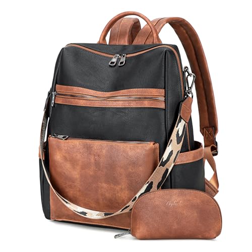 AGLOD Vegan Leather Laptop Backpack for Women 156 Inch Work Backpack Purse for Travel College - Image 1