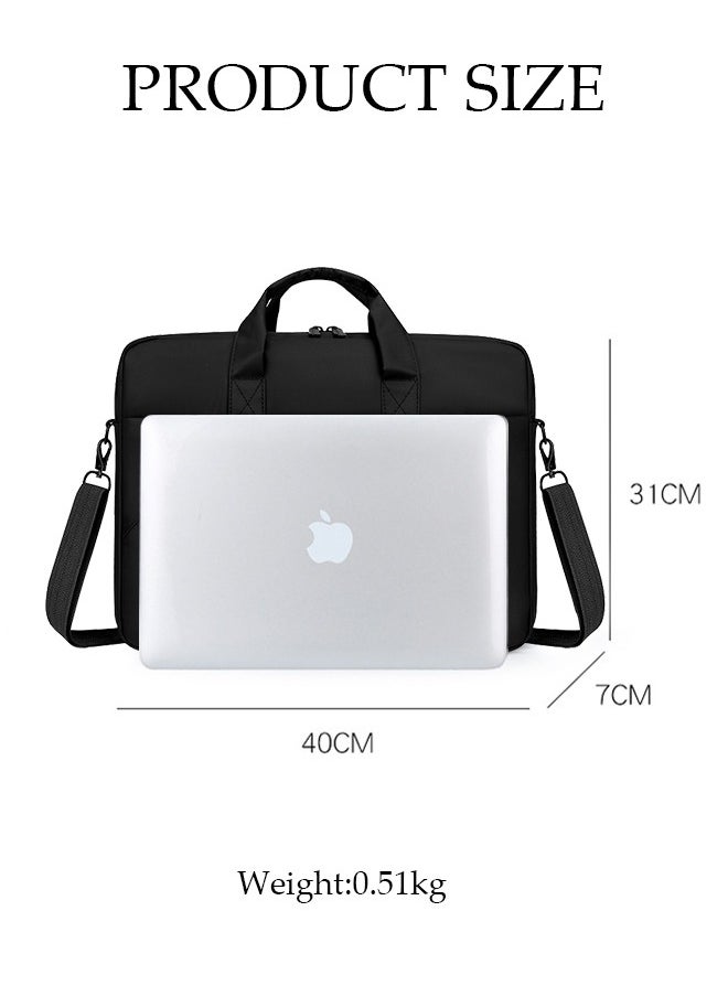 DUNISO 15.6 Inch Laptop Bag with Multi Compartment Lightweight Laptop Hand Bag Crossbody Bag Travel Business Briefcase Water-Resistant Dust-proof Shoulder Messenger Bag for Men and Women Work Office  - Image 4