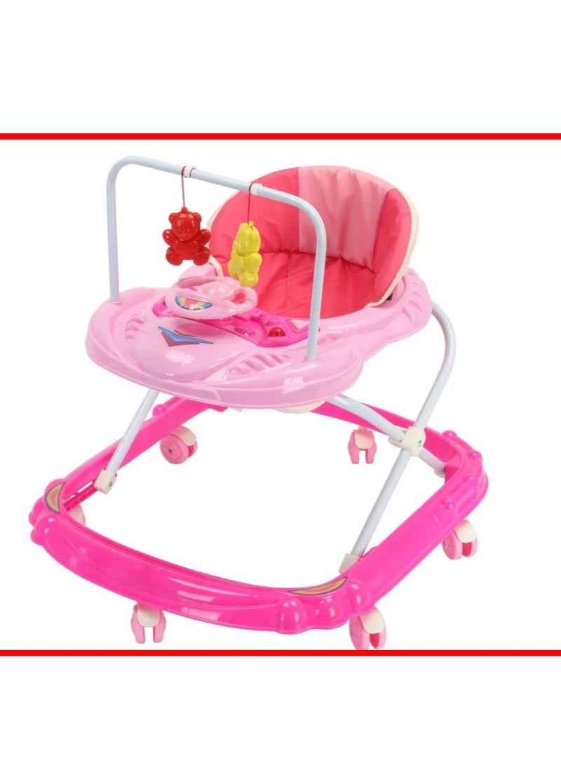 Baby Walker - Baby Walker - To Teach The Child To Walk - Easily Foldable And Adjustable In Height - To Teach Children To Walk And Strengthen Leg Muscles - Anti-Rolling And Fun Sitter Ideal For The Child With Toys - Light Blue Color - Image 2