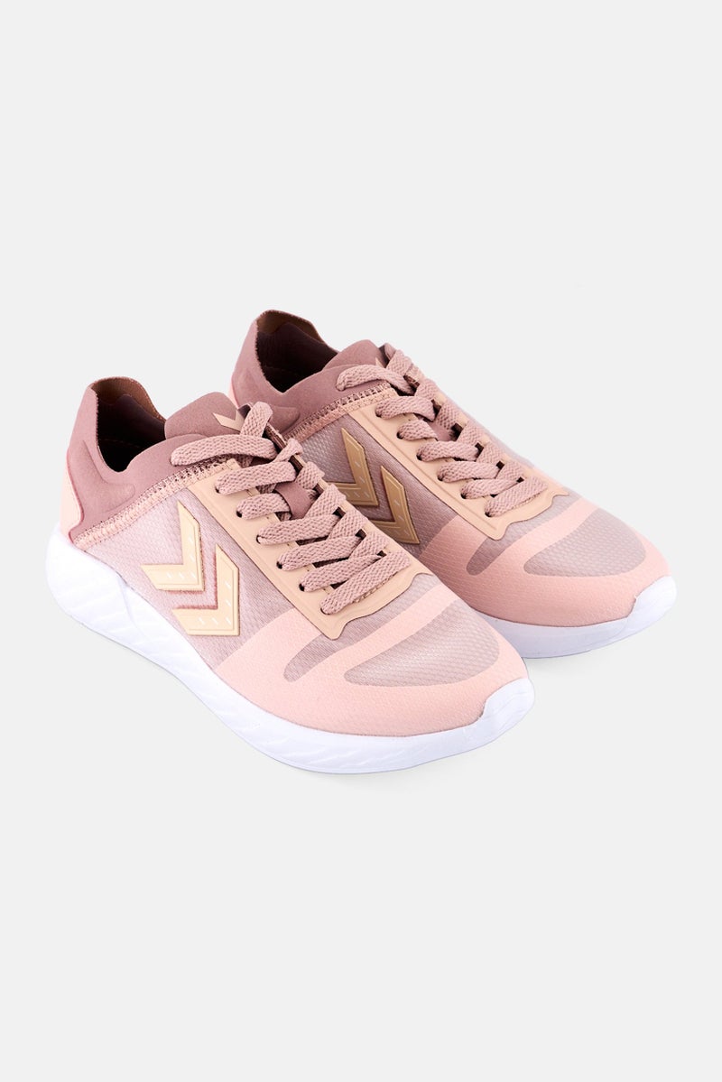 Hummel Kids Girl Minneapolis Legend Lace Up Training Shoes, Pink - Image 1