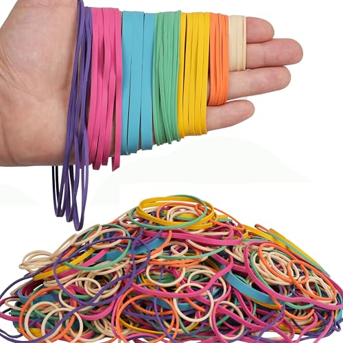 Foshine Rubber Bands Assorted Size Multicolor 0.5lb Elastic Bands for School Home Office Supplies Size#10,Size#16,Size#19,Size#33,Size#64,Size# 4.8",Size#5.9" - Image 2