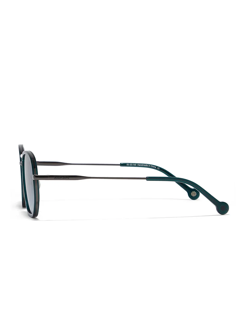 30Sundays Atlas,Unisex Sunglasses, Geometric Sunglasses, UV Protection: UV400 (Blue,Blue)