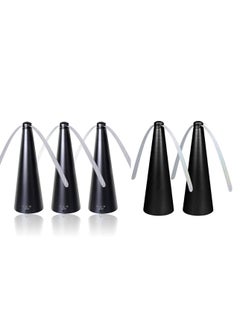 Scrolls 5-Piece Multi-Functional Electric And Battery Automatic Fly Repellent Fan Black/Silver 8.2X8.2X24CM  - Image 1