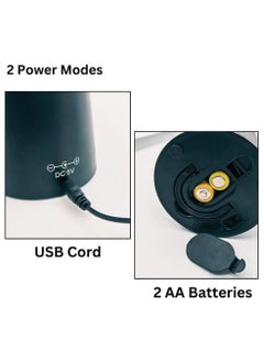 Scrolls 5-Piece Multi-Functional Electric And Battery Automatic Fly Repellent Fan Black/Silver 8.2X8.2X24CM  - Image 5