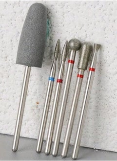 Shein 6pcs/set Diamond Sanding & Silicon Polishing Heads Nail Drill Bits, For Removing Acrylic Gel And Dead Skin  - Image 3