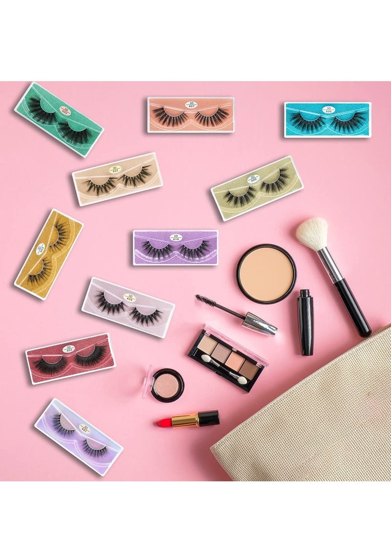 Generic - 10 Pairs of Vegan 3D Fluffy False Lashes - Natural Look Strip Lashes in 10 Styles for Effortless Volume - Image 1