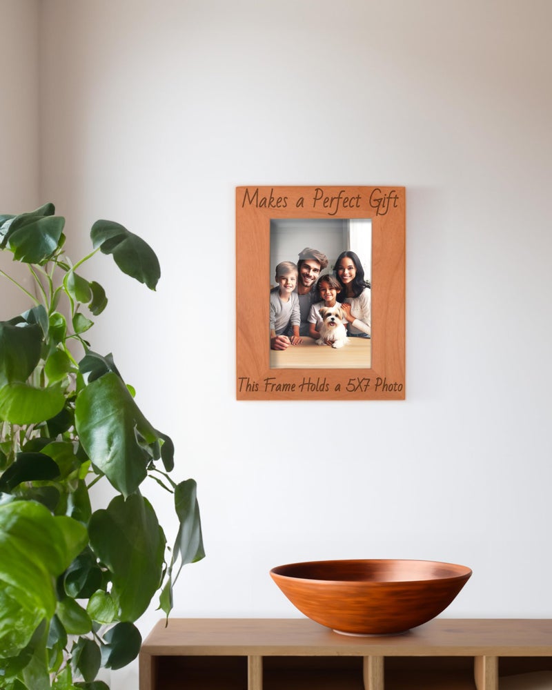 ThisWear Graduation Gifts for Women Seniors Spelled with 2025 Graduation Party Gift College Graduation Frame Natural Wood Laser Engraved Portrait 5x7 Photo Frame - Image 3