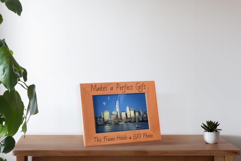 ThisWear Graduation Gifts for Women Seniors Spelled with 2025 Graduation Party Gift College Graduation Frame Natural Wood Laser Engraved Portrait 5x7 Photo Frame - Image 4