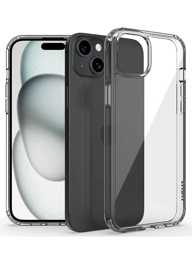 بريميم جراب TPU فائق النحافة لهاتف iPhone 15 Plus - غطاء ناعم رفيع مقاوم للصدمات مع حماية ضد الخدش وفتحات دقيقة - Image 1