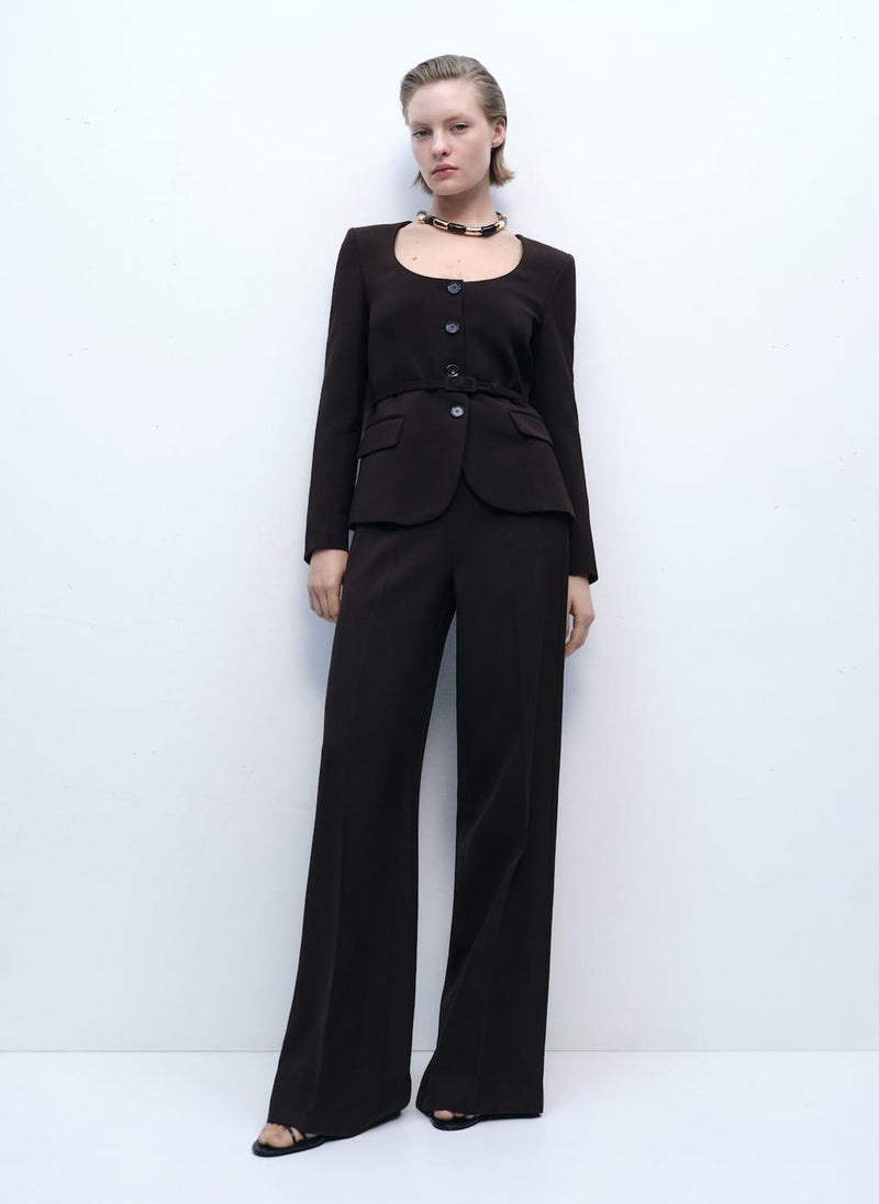 MANGO Essential Suit Belt Jacket  - Image 4