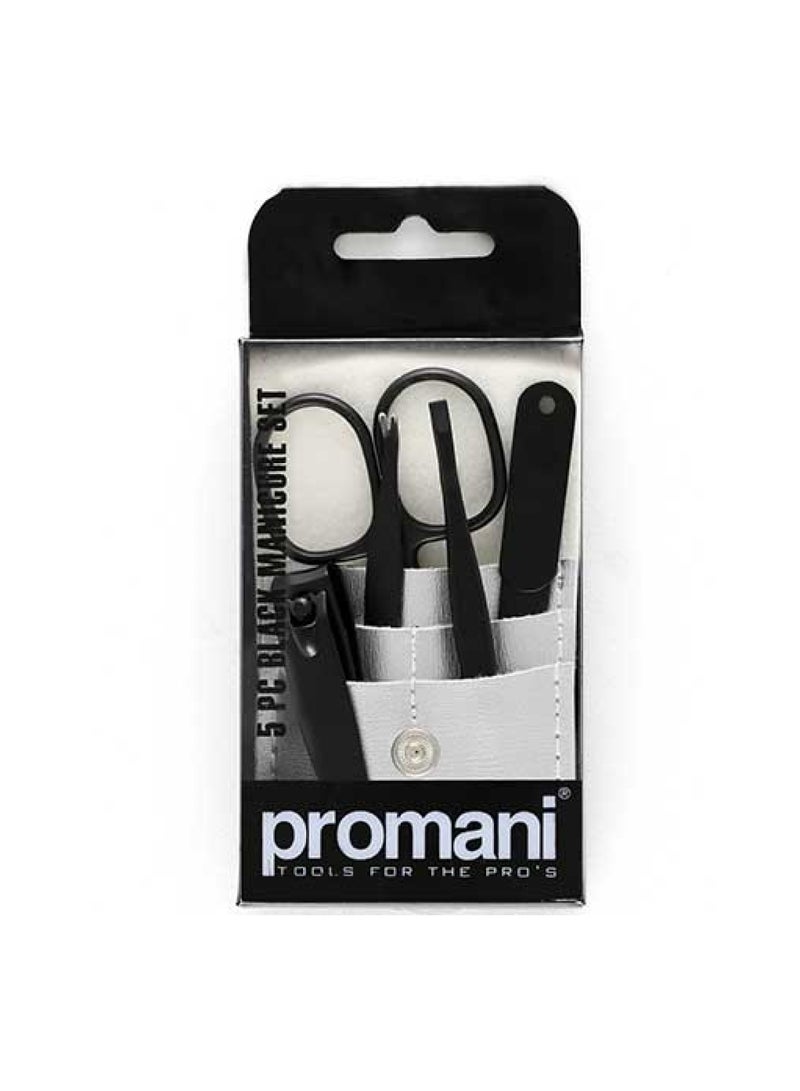 Nail Care Manicure Set Black 5S - 115