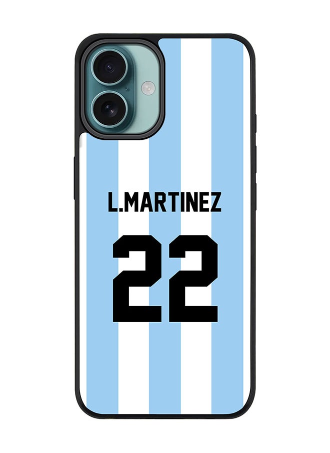 Stylizedd For iPhone 16 Plus Case [Compatible with MagSafe] Slim Magnetic cover Phone Case iPhone 16 Plus -Football Argentina L.Martinez  - Image 1