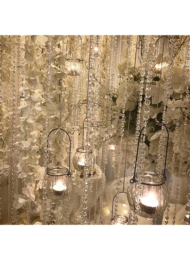 erorex Crystal Garland Strand 99Ft Clear Plastic Acrylic Crystal Bead Garland Roll Decorations Diy Wedding Centerpiece Crafts Hanging Curtains Birthday Party Supplies Indoor Home Decor  - Image 5
