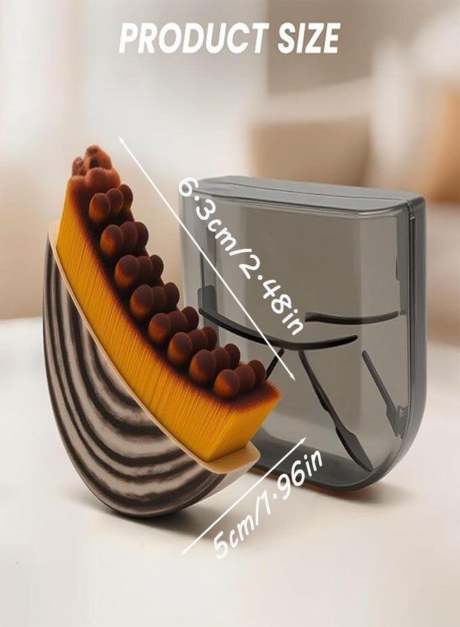 piercing 2PCS Lymphatic Contour Face Brush, Face Brush, Facial Brush, Body Brush Lymphatic Drainage, Bath Brush Natural Thick Bristles Exfoliates Dead Skin, Detoxifies - Image 2