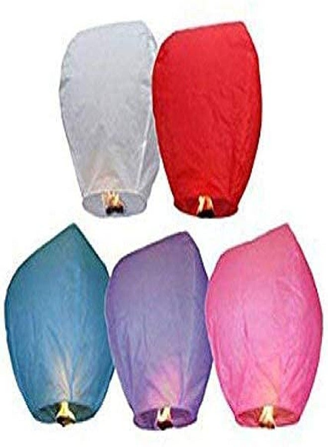 فيتيران فانوس هواء ساخن ملون من Veteran Make A Wish High Flying Sky Ballon مع شمعة وقود (عبوة من 25 قطعة - بالون هواء ساخن - V36) - Image 3