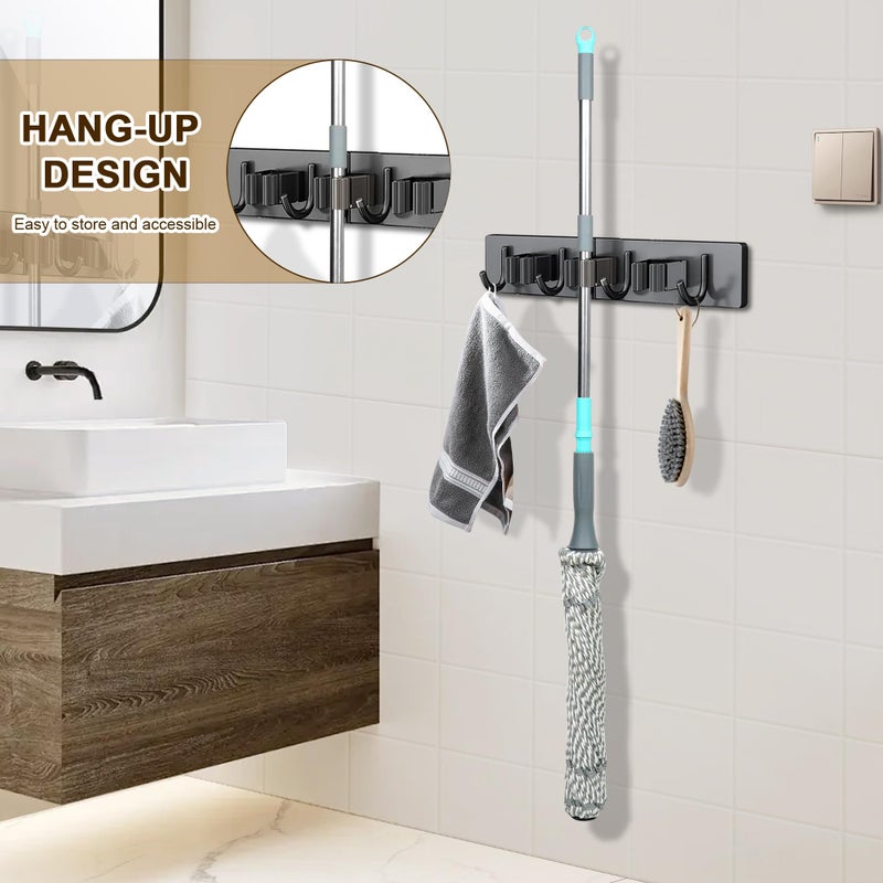Kickleen Self Wringing Mop - Easy Squeeze Twist Mop with 52.5 Inch Long Handle, Heavy Duty for Hardwood, Tile, Vinyl & Laminate Floors (Gray) - Image 3