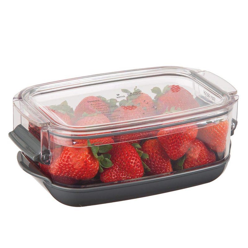 Progressive Berry ProKeeper, 1.2-Quart, Strawberries, Blueberry, Fruit Vegetable Container,Black - Image 2