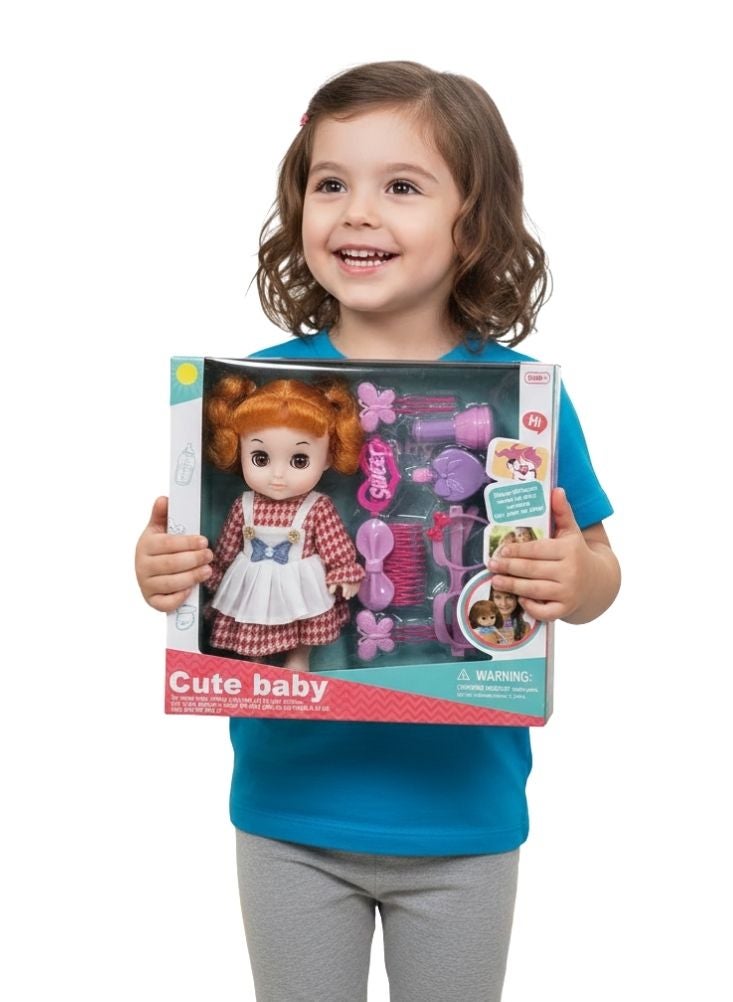 Premium Cute Baby Doll with Pink Accessories – Soft Face Doll Playset for Toddlers and Kids - Image 2