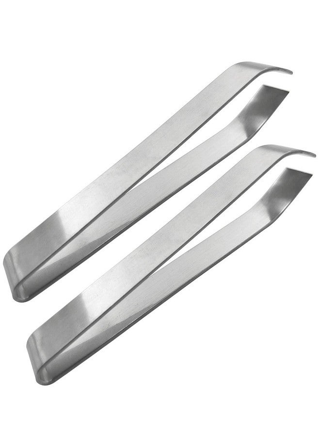 Daycount® Pack of 2 Fish Bone Tweezers, Chicken Feather Tweezer Stainless Fishbone Picker, Clean Tongs Salmon Bone Removal Durable Dishwasher Safe 4.7'' - Image 1