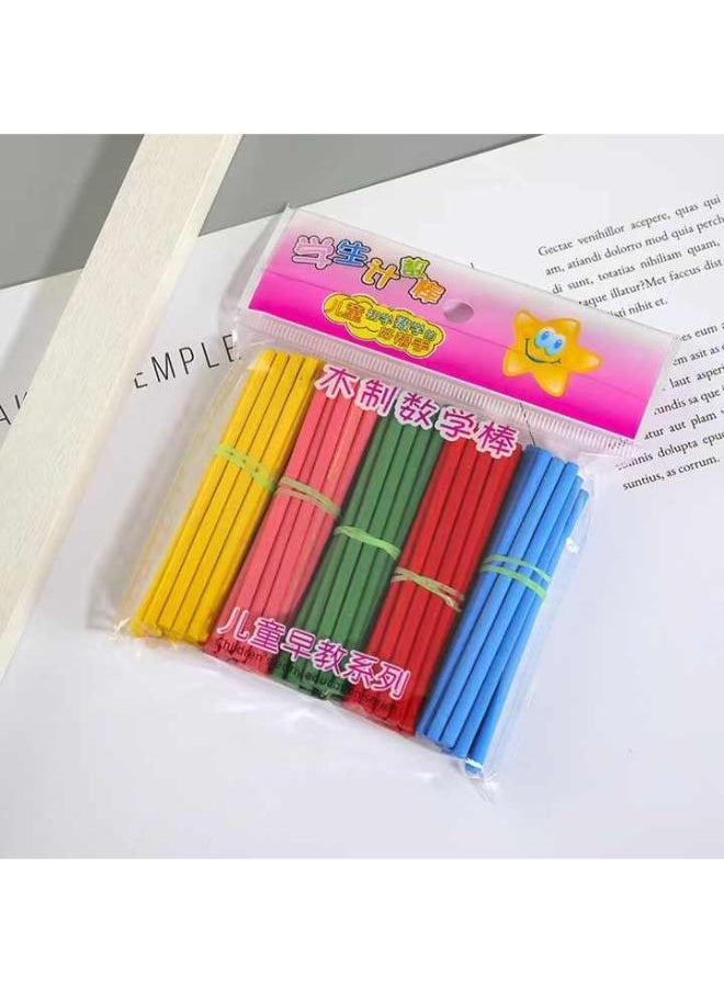 Joy & Learn - Joy & LEARN Math Counting Sticks, Educational Wooden Arithmetic Manipulatives, 5 Colours, Ages 6+ - Image 1