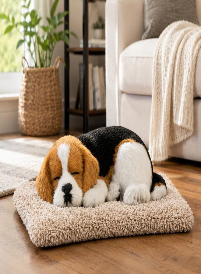 S SMITEX Smitex Sleeping Puppy Decor Plush with Soft Fur Mat - Realistic Dog Showpiece for Home, Office Desk & Car Dashboard | Cute Animal Figurine Gift for Pet Lovers and Room Decoration - Image 2