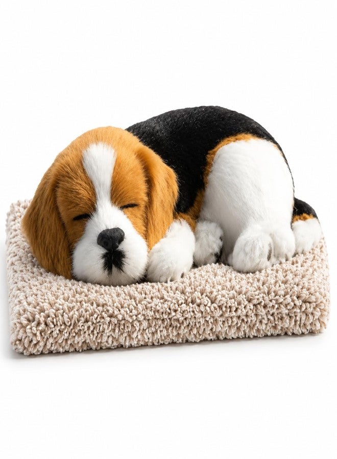 S SMITEX Smitex Sleeping Puppy Decor Plush with Soft Fur Mat - Realistic Dog Showpiece for Home, Office Desk & Car Dashboard | Cute Animal Figurine Gift for Pet Lovers and Room Decoration - Image 1