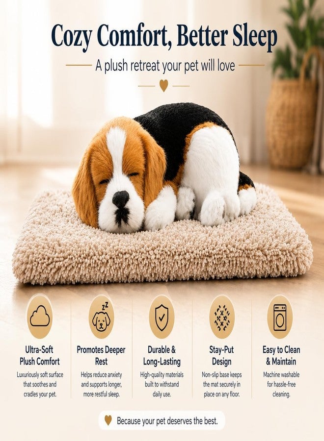 S SMITEX Smitex Sleeping Puppy Decor Plush with Soft Fur Mat - Realistic Dog Showpiece for Home, Office Desk & Car Dashboard | Cute Animal Figurine Gift for Pet Lovers and Room Decoration - Image 4